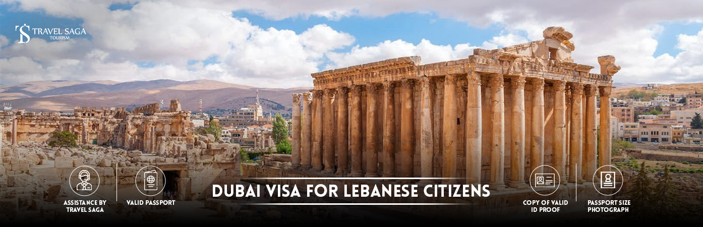 Dubai tourist Visa for Lebanese | uae visa requirements for Lebanese citizens BT Banner by Travel Saga Tourism
