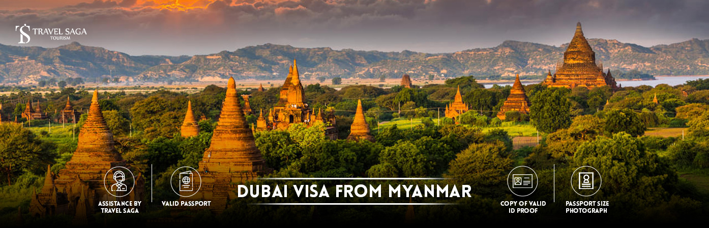 Dubai Visa from Myanmar | Dubai visit Visa for Myanmar citizens BT Banner by Travel Saga Tourism