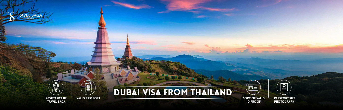 Dubai Visa from Thailand | Dubai Visa for Thailand citizens BT Banner by Travel Saga Tourism