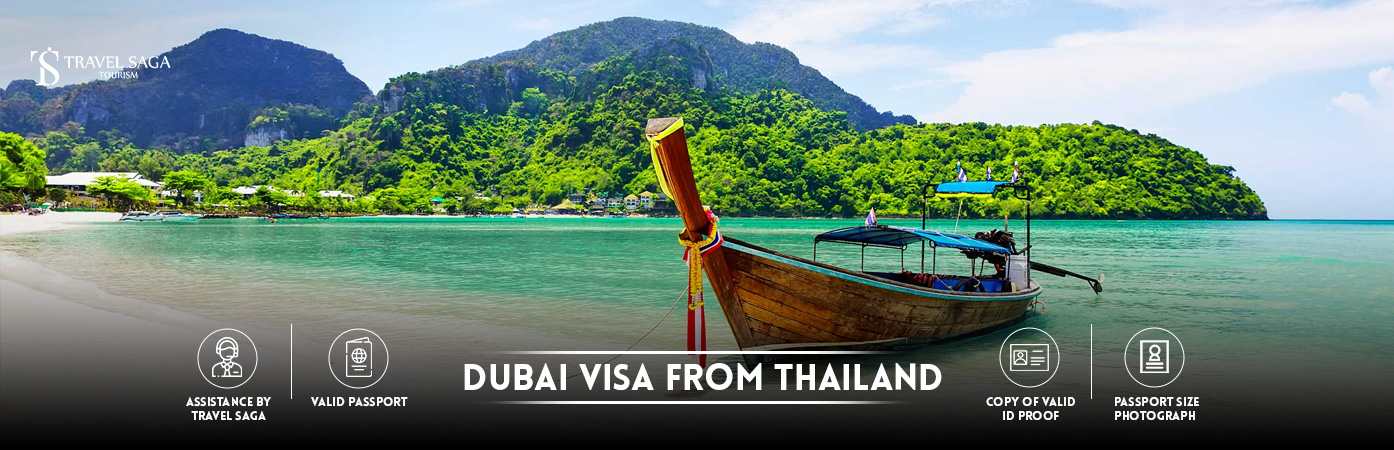 Dubai Visa from Thailand | Dubai Visa for Thailand citizens BT Banner by Travel Saga Tourism