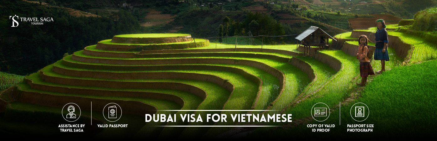 Dubai Visa for Vietnamese | Dubai tourist Visa for Vietnamese BT Banner by Travel Saga Tourism