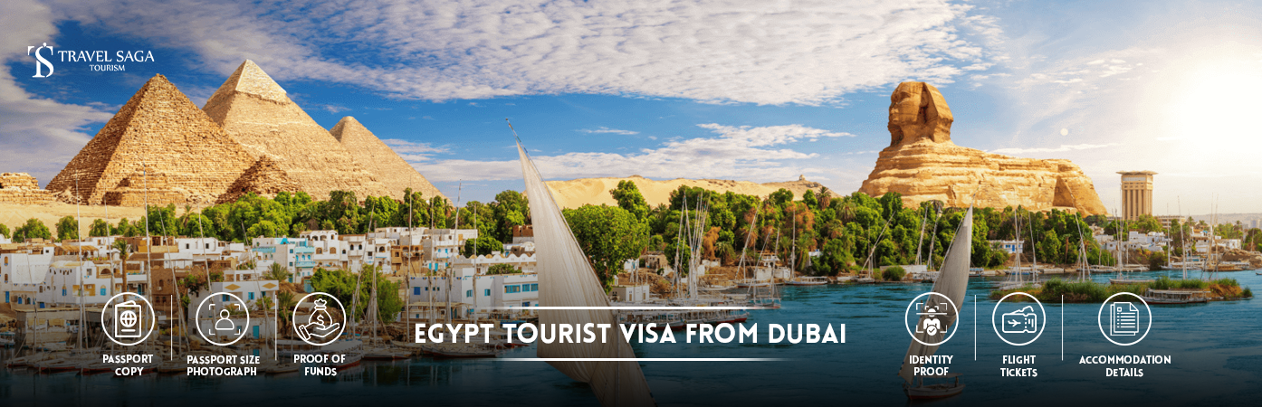 Egypt Tourist Visa from Dubai | Egypt Visit Visa BT Banner by Travel Saga Tourism