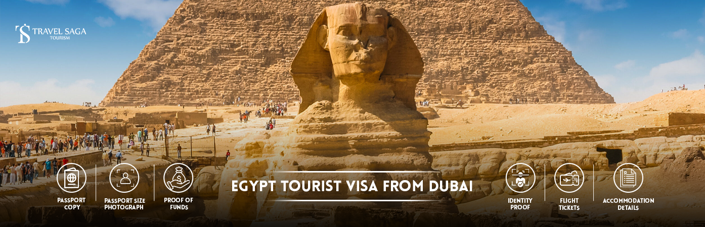 Egypt Tourist Visa from Dubai | Egypt Visa for UAE Residents BT Banner by Travel Saga Tourism