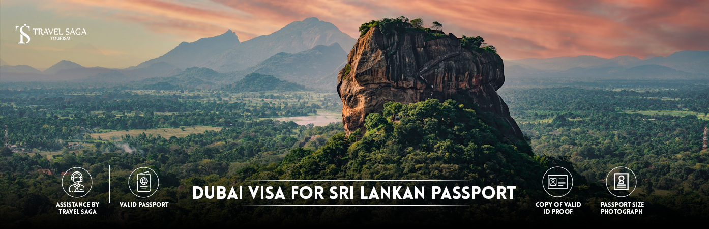 Dubai Visa for Sri Lankan Passport | Dubai visit Visa for Sri Lankan Citizens BT Banner by Travel Saga Tourism