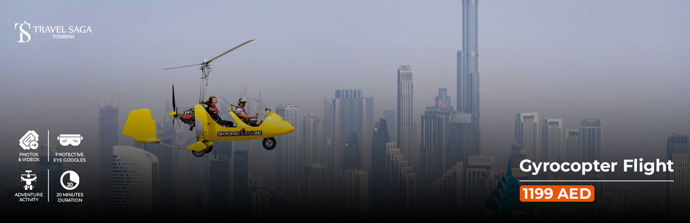 Book Gyrocopter Flight Tickets luxury aerial ride Dubai