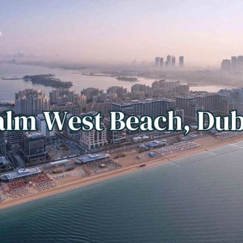 Arial view of Palm West Beach Dubai Blog Banner Travel Saga Tourism