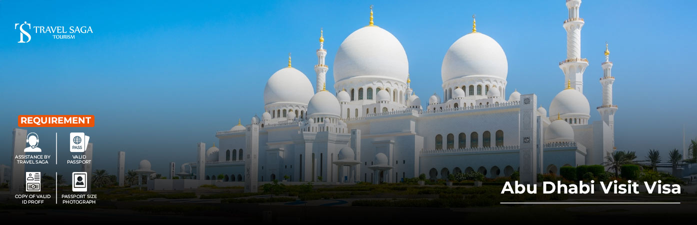 Abu Dhabi Visit Visa BT Banner by Travel Saga Tourism