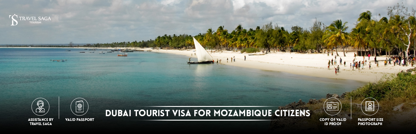 Dubai tourist Visa for Mozambique citizens | Dubai Visit Visa for Mozambique BT Banner by Travel Saga Tourism