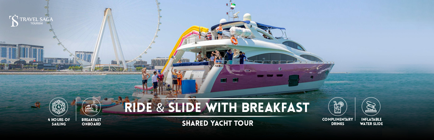 Dubai Yacht Tour with breakfast BT banner travel saga tourism