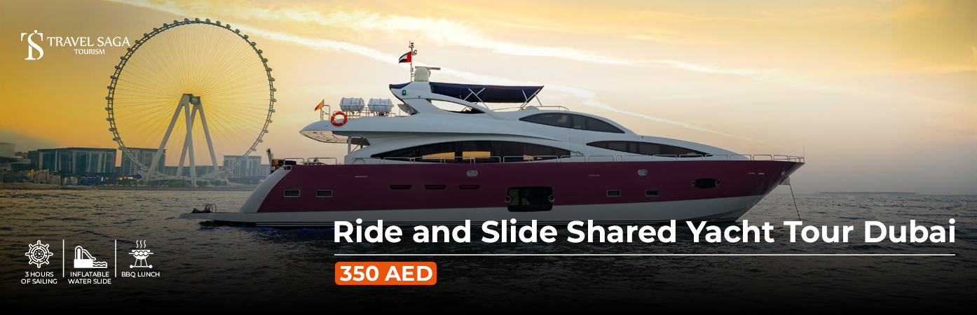 Book ride and slide shared yacht tour dubai sea adventure