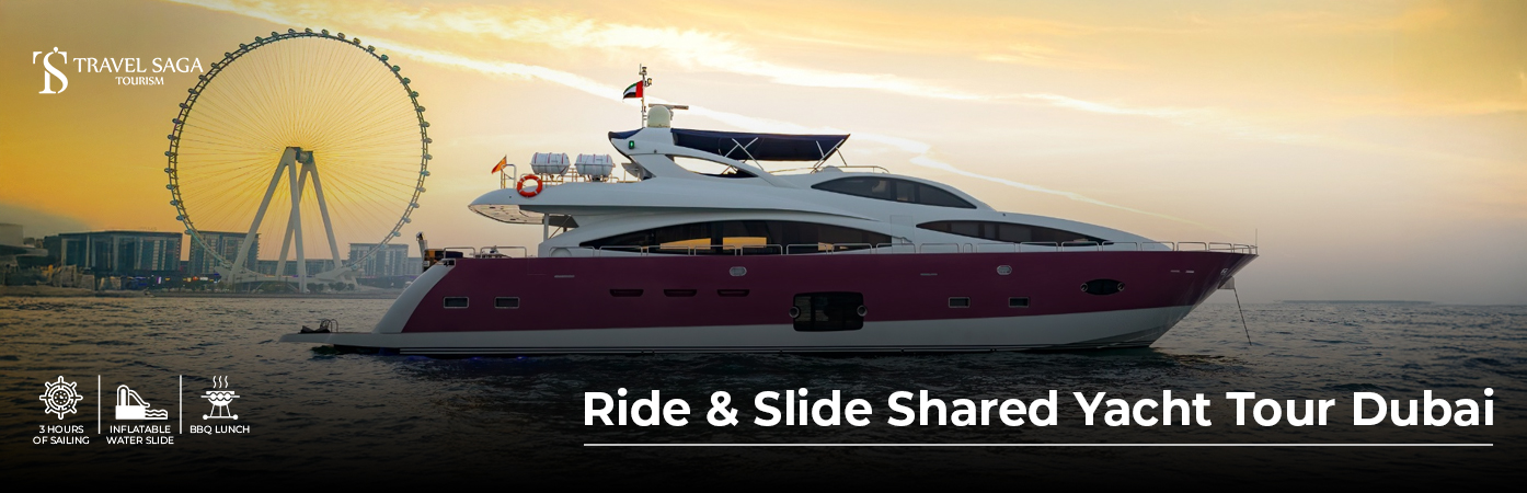 Book ride and slide shared yacht tour dubai sea adventure