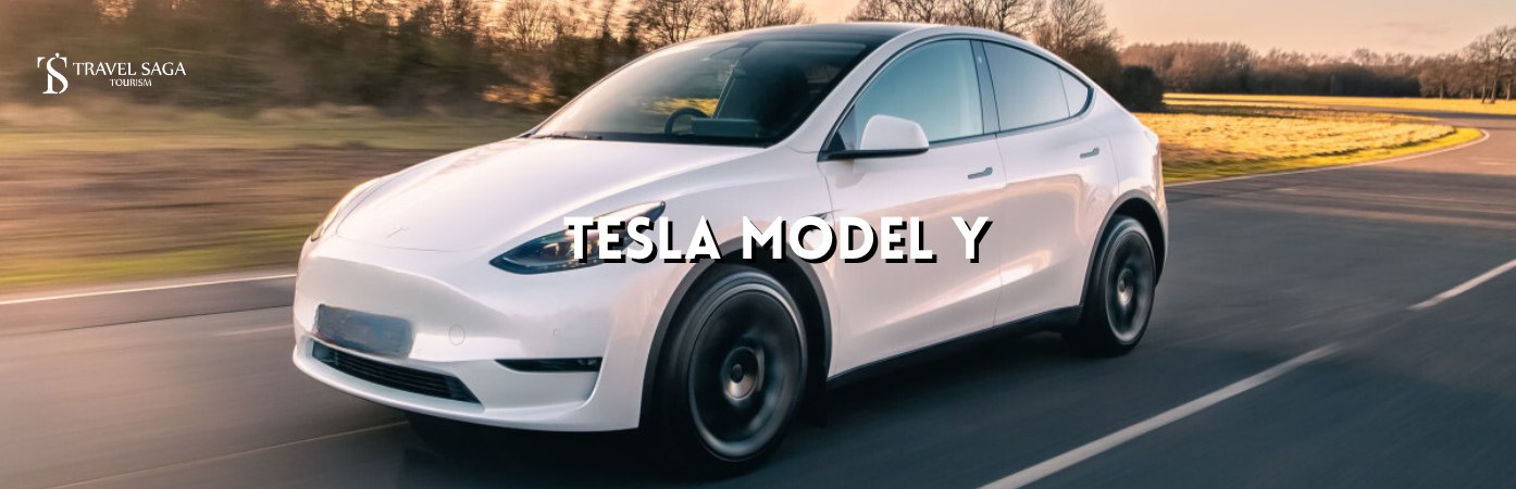 Tesla Model Y Dubai BT banner by Travel Saga Tourism