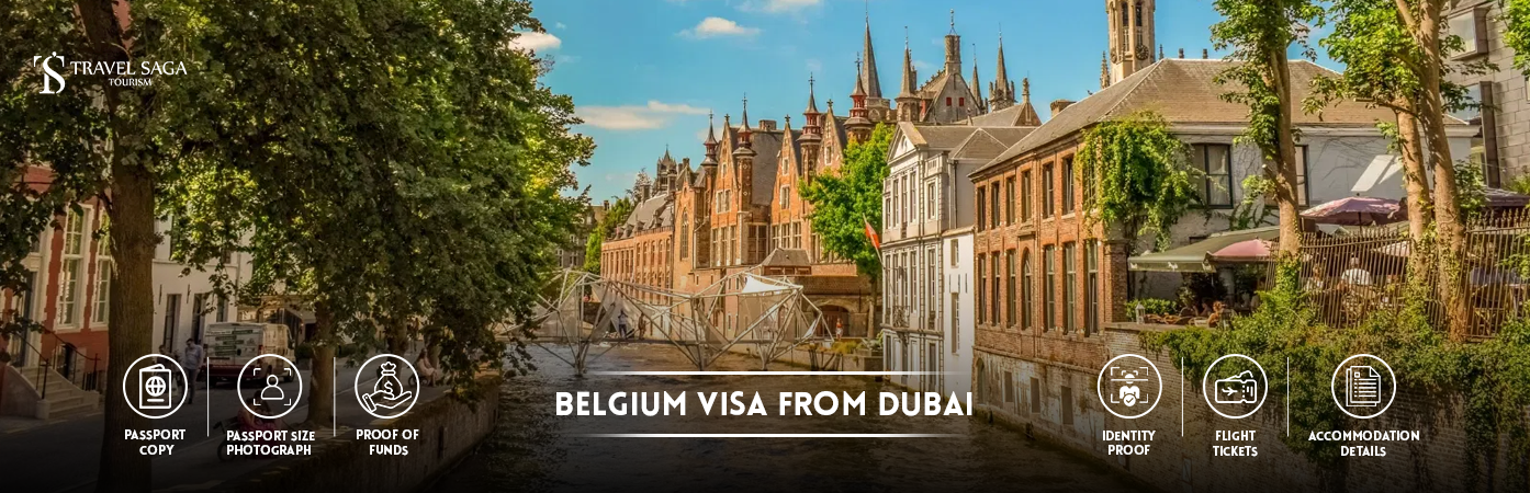 Belgium Visa from Dubai | belgium visit visa BT Banner by Travel Saga Tourism