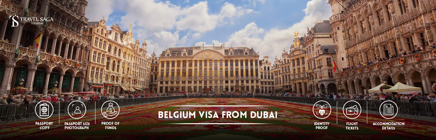Belgium Visa from Dubai | belgium visa application BT Banner by Travel Saga Tourism