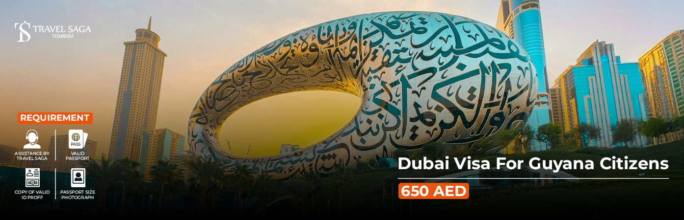 Dubai Visa for Guyana Citizens BT Banner by Travel Saga Tourism
