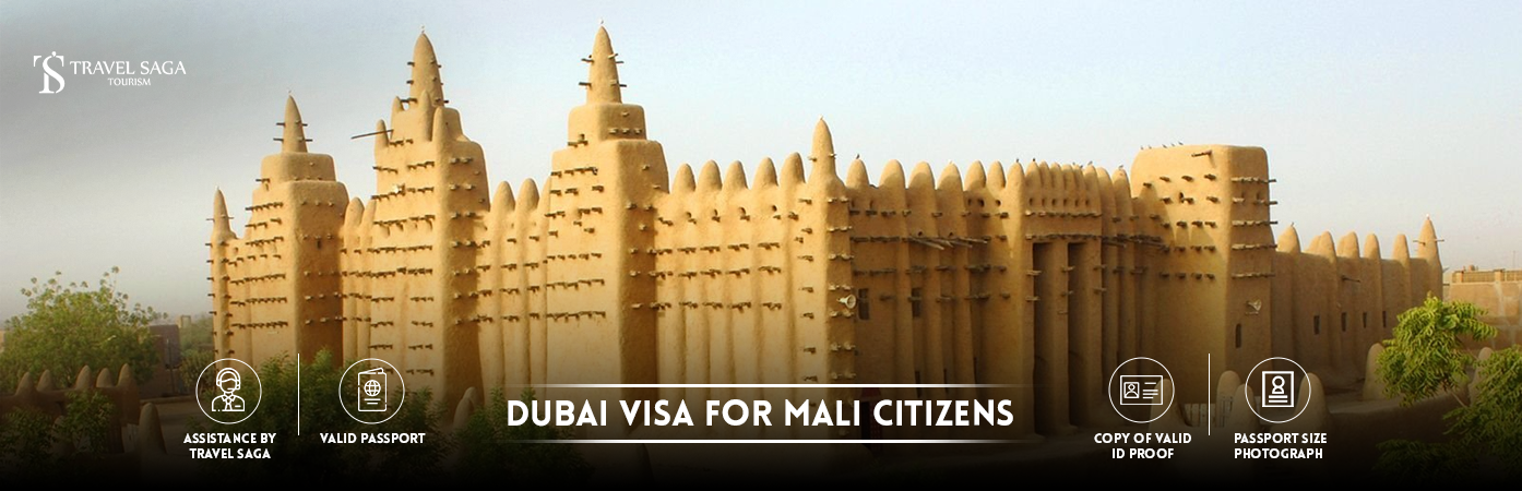 Dubai visit visa for Mali Citizens | Dubai tourist visa for Mali BT Banner by Travel Saga Tourism