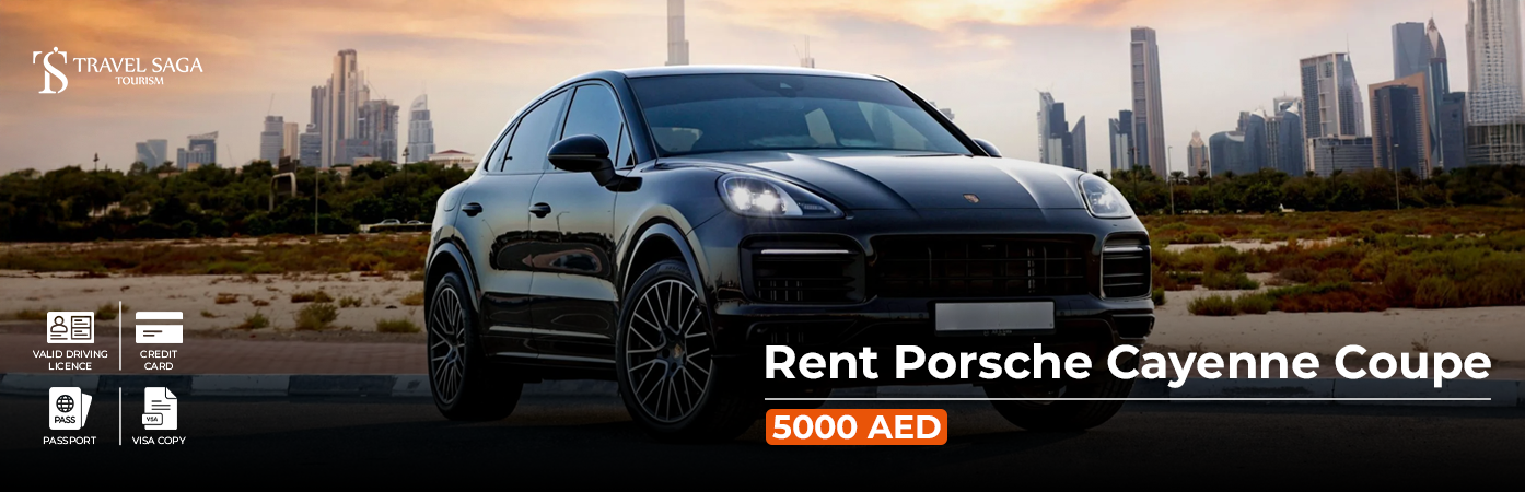 Rent Porsche Cayenne Coupe BT Banner by Travel Saga Tourism