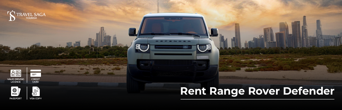 Rent a Range Rover Defender BT Banner by Travel Saga Tourism