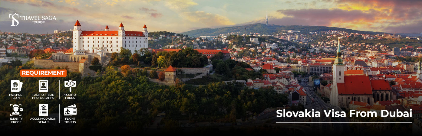 Slovakia Visa From Dubai BT Banner by Travel Saga Tourism