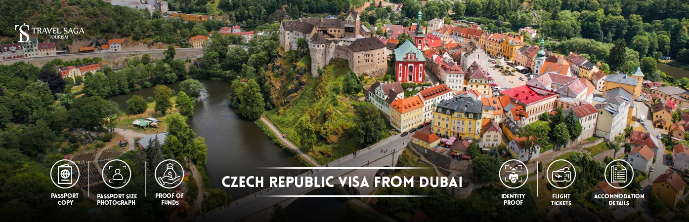 Czech Republic Visa from Dubai | Czech Republic visa application BT Banner by Travel Saga Tourism