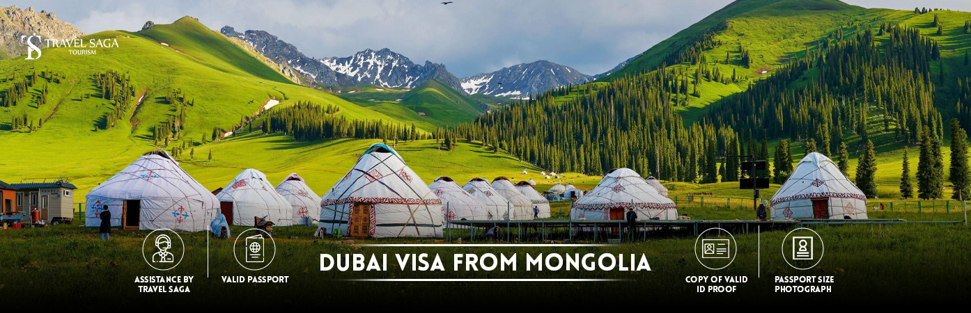 Dubai Visa from Mongolia | Dubai visit Visa for Mongolia citizens BT Banner by Travel Saga Tourism