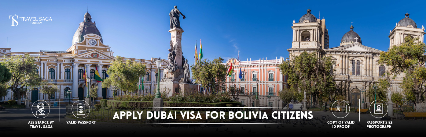 Dubai Visa for Bolivian Citizens | dubai tourist visa for Bolivian citizens BT Banner by Travel Saga Tourism