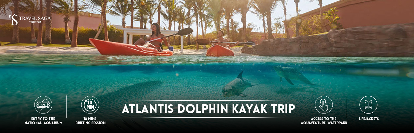 Atlantis Dolphin Kayak Trip | Book Dolphin Kayak Trip BT banner by Travel Saga Tourism