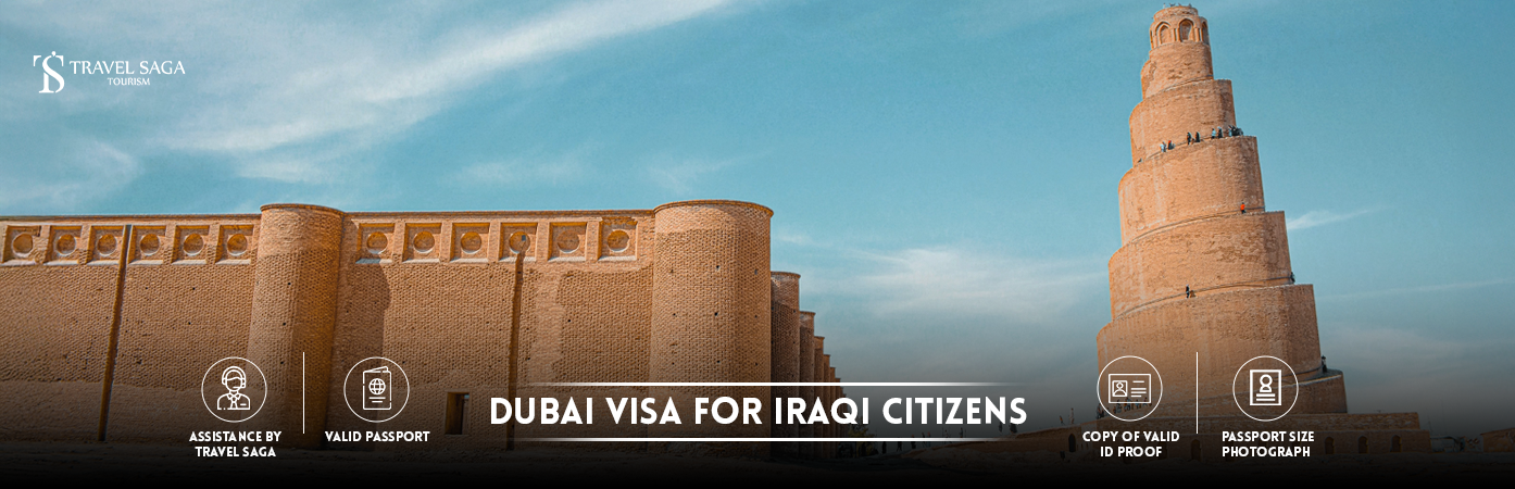 dubai visa for iraqi citizens | Dubai Visa from Iraq BT Banner by Travel Saga Tourism