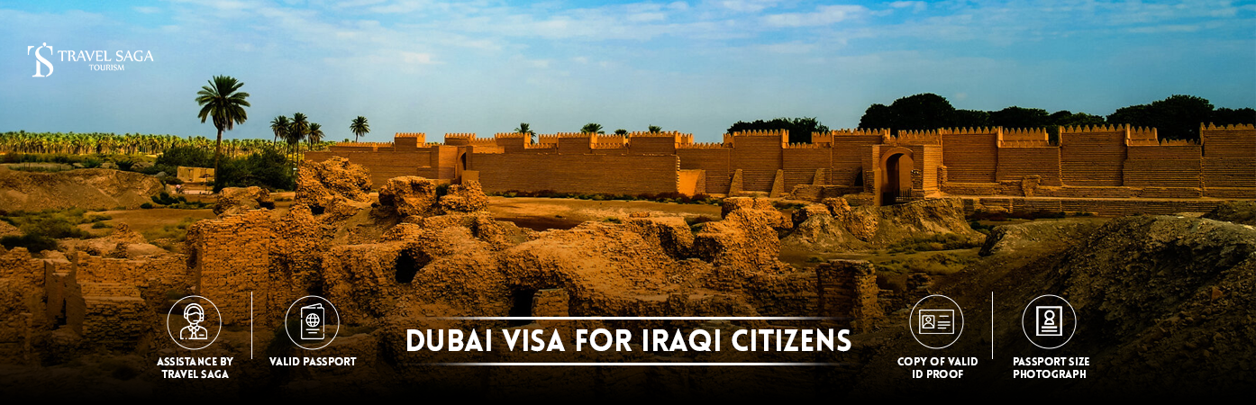 Dubai Visa from Iraq | Dubai Visa for Iraqi BT Banner by Travel Saga Tourism