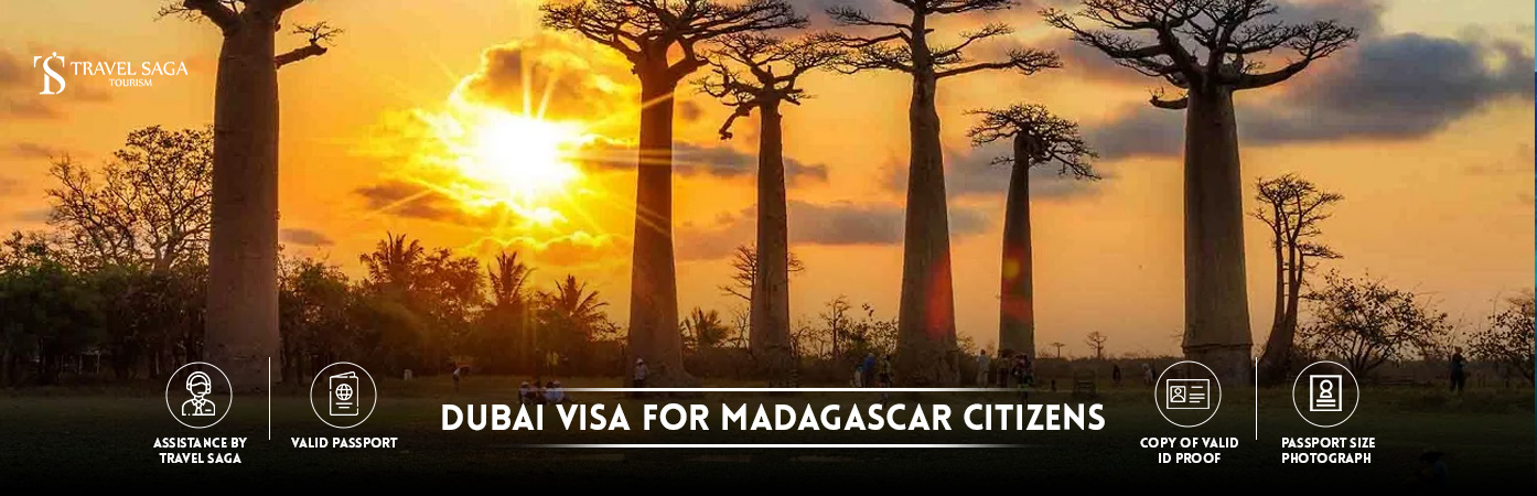 Dubai tourist Visa for Madagascar citizens | Dubai visit Visa for Madagascar citizens BT Banner by Travel Saga Tourism