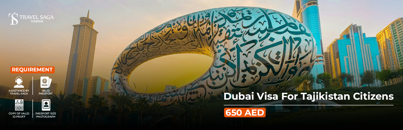 Dubai Visa for Tajikistan Citizens BT Banner by Travel Saga Tourism