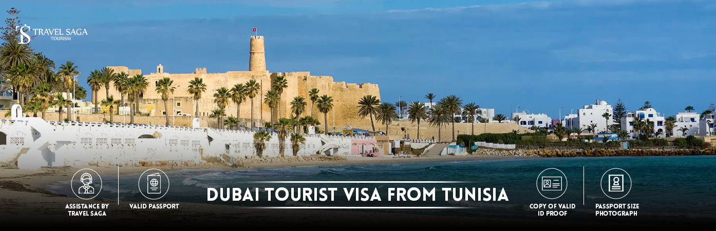Dubai Tourist Visa from Tunisia | Dubai visit Visa from Tunisia BT Banner by Travel Saga Tourism