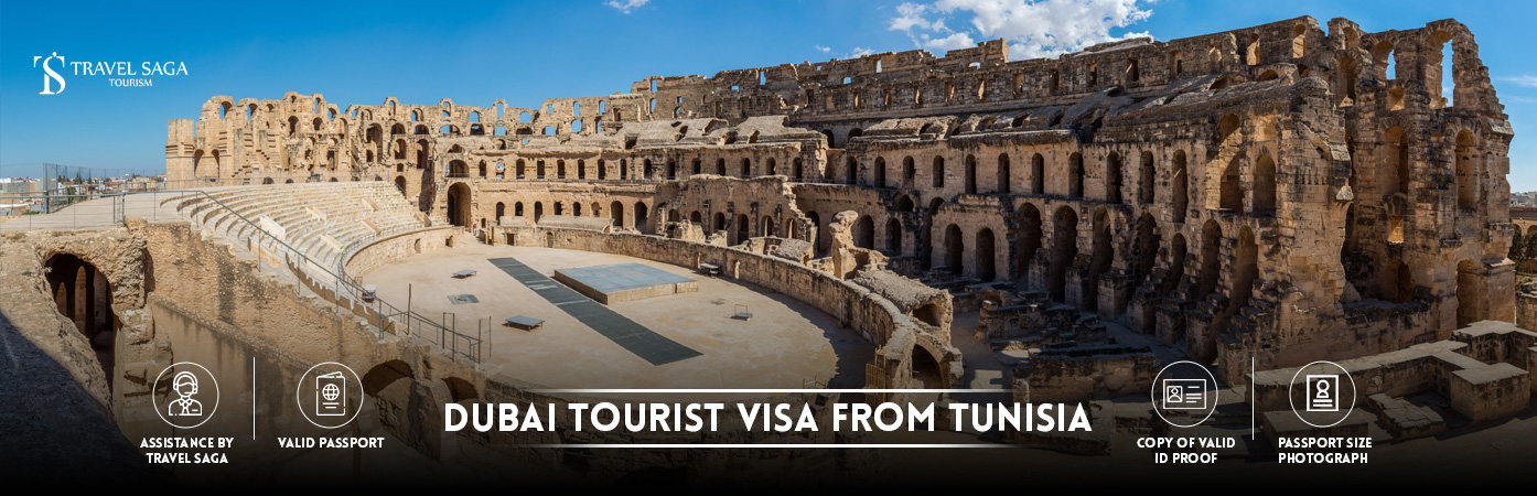 Dubai visit Visa from Tunisia | Dubai visit Visa for Tunisia citizens BT Banner by Travel Saga Tourism