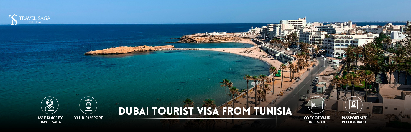 Dubai visit Visa from Tunisia | Dubai visit Visa for Tunisia citizens BT Banner by Travel Saga Tourism