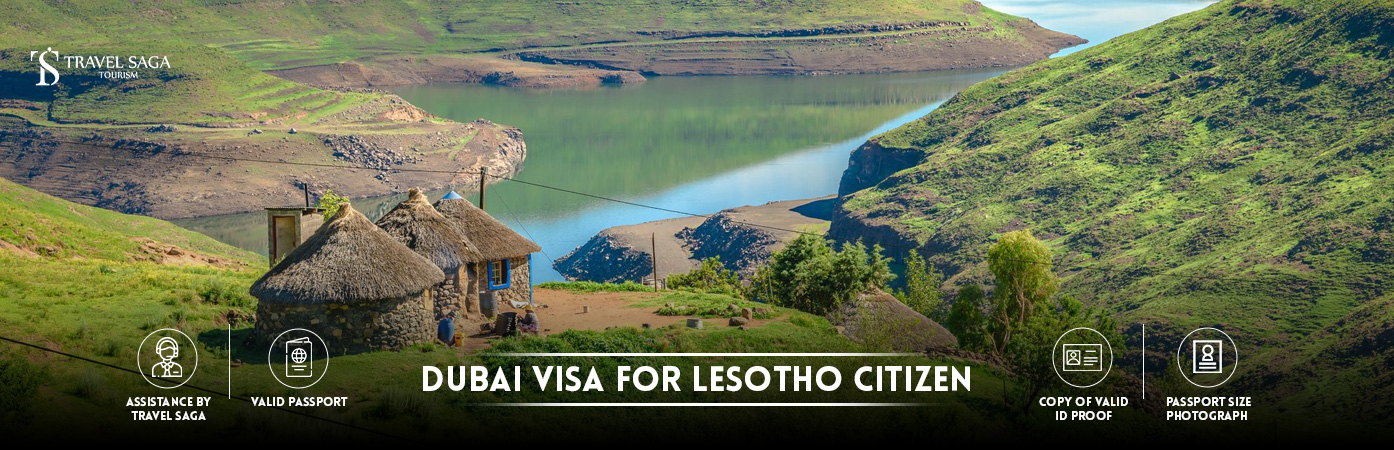 apply Dubai Visa for Lesotho Citizens | Dubai Visit Visa For Lesotho BT Banner by Travel Saga Tourism