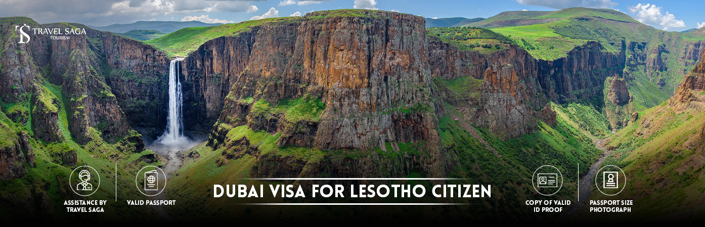 Dubai Visit Visa For Lesotho Citizen | Dubai Visit Visa For Lesotho Blog Banner by Travel Saga Tourism