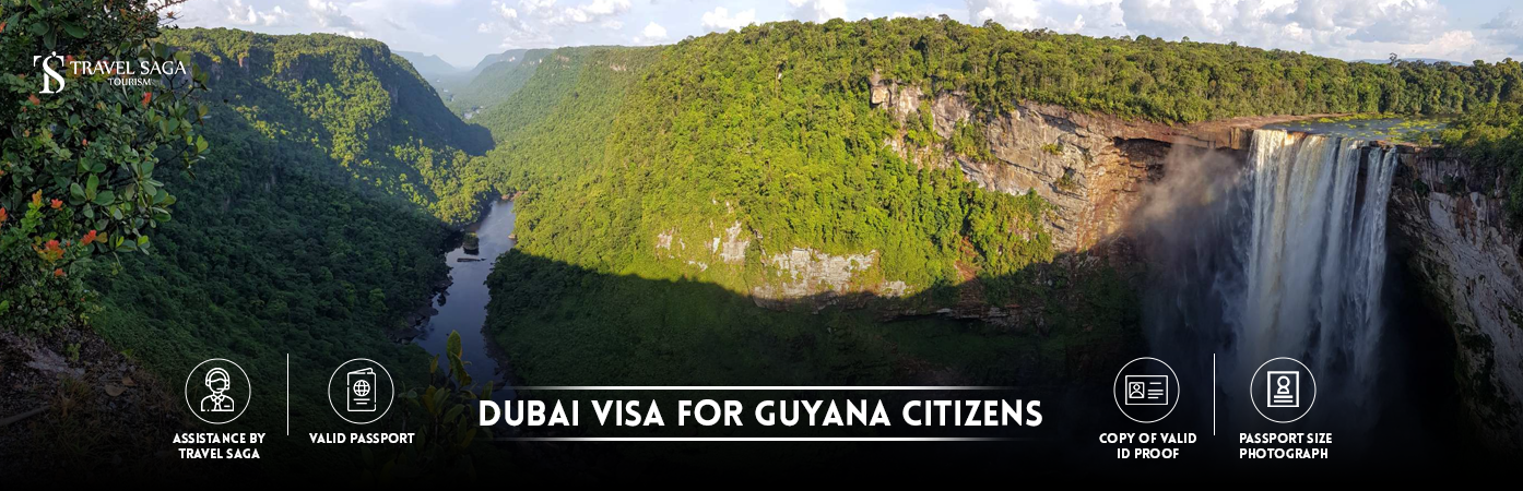 dubai visa for Guyanese | Dubai visit Visa for guyana Citizens BT Banner by Travel Saga Tourism