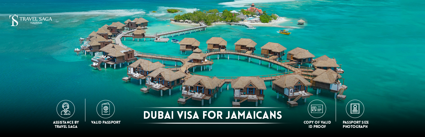 Dubai visa from Jamaica | Dubai visit visa for Jamaica citizens BT Banner by Travel Saga Tourism