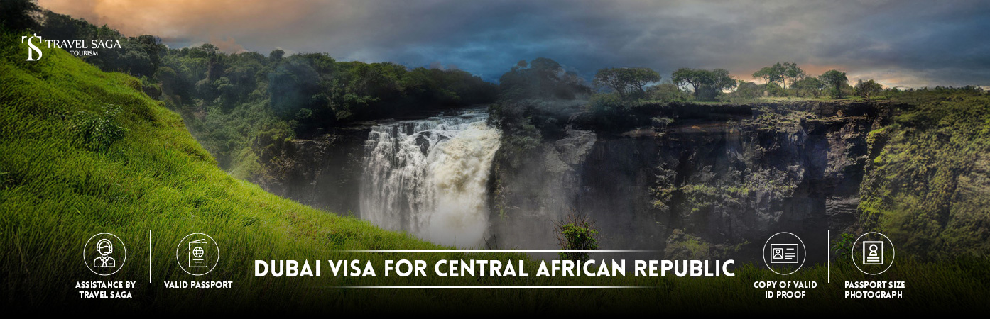 Dubai tourist visa for Central African Republic citizens | Dubai visit visa for Central African Republic BT Banner by Travel Saga Tourism