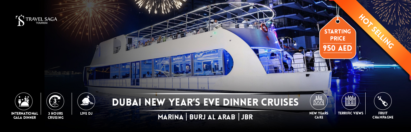 Dubai New Year's Eve Dinner Cruises bt banner by Travel Saga Tourism