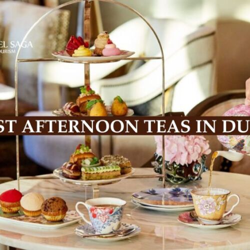 Dubai's luxurious ambiance tea spot blog banner by Travel Saga Tourism