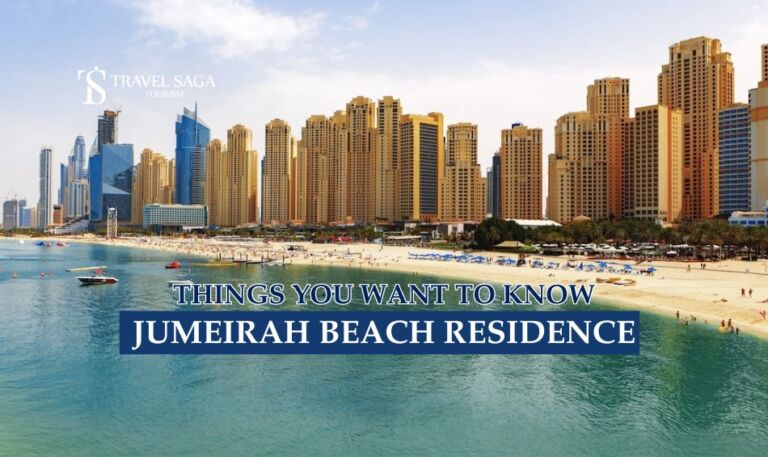 Jumeirah Beach Residence | guide to Jumeirah Beach Residence blog banner by Travel Saga Tourism