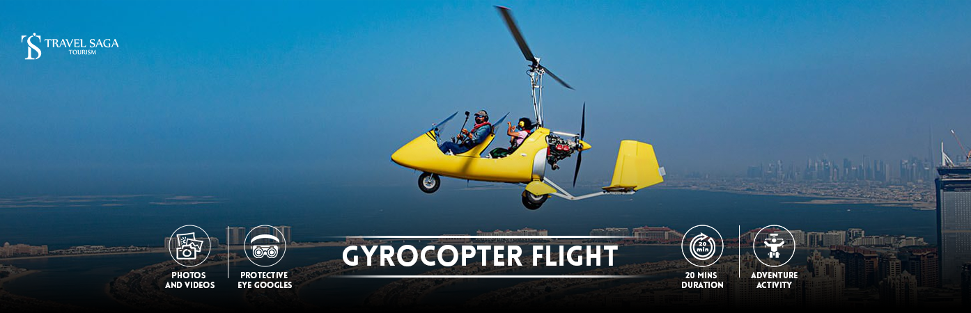 gyrocopter cost | Dubai gyrocopter BT banner Travel Saga Tourism