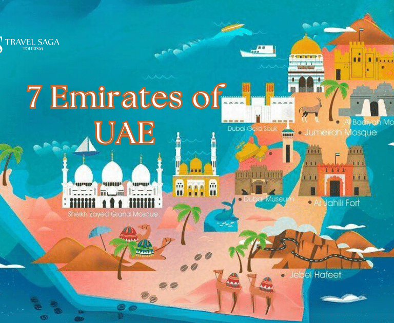 7 Emirates of UAE banner by Travel Saga