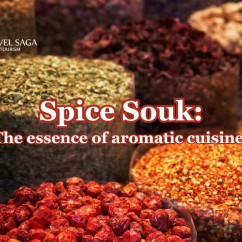 DUBAI'S SPICE SOUK Blog Banner by Travel Saga Tourism