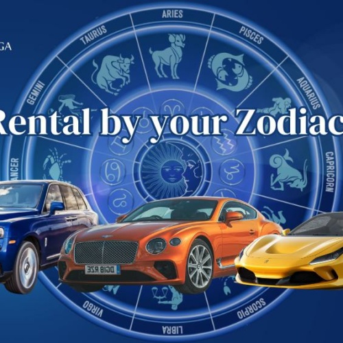 Luxury car and Zodiac sign chart Travel Saga Tourism