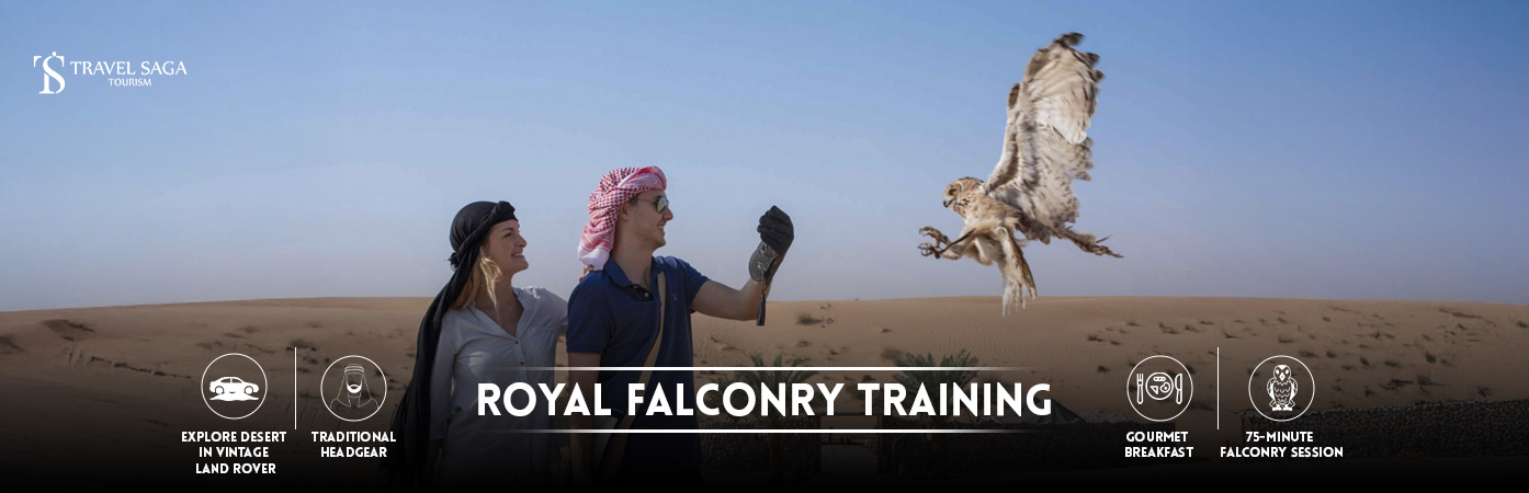 Royal Falconry Training | Dubai Royal Falconry banner Travel Saga Tourism