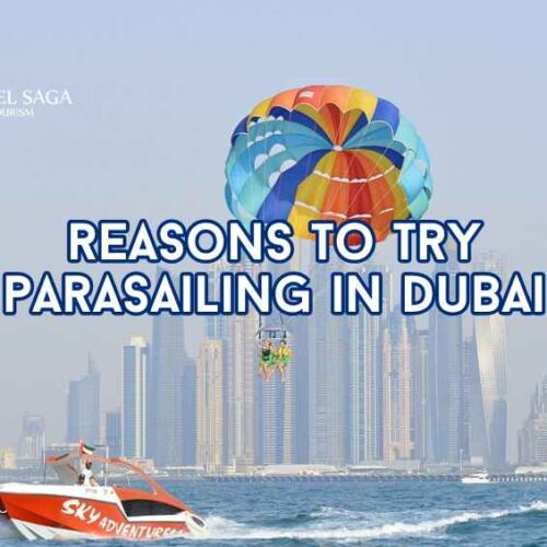 parasailing in Dubai blog banner by Travel Saga Tourism