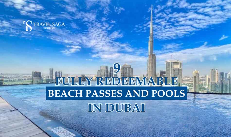 Infinity pool Dubai blog banner by Travel Saga Tourism