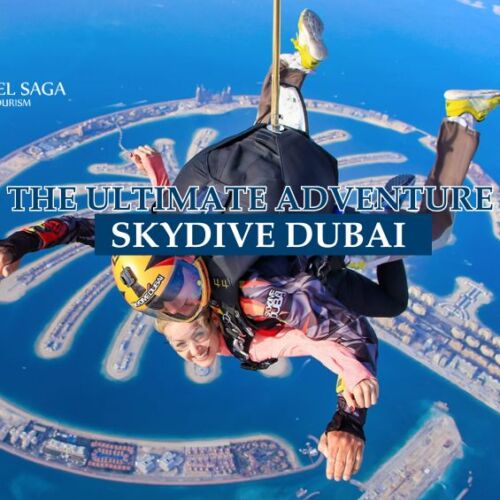 Skydive Dubai blog banner by Travel Saga Tourism